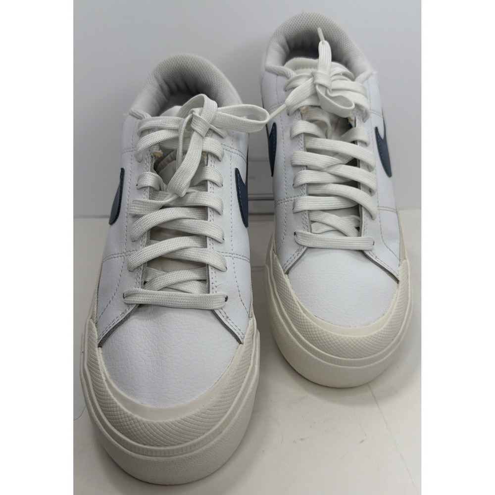 Size 9 - Nike Court Legacy Lift White Diffused Blue Platform Sneakers DM7590-104 - Picture 16 of 16